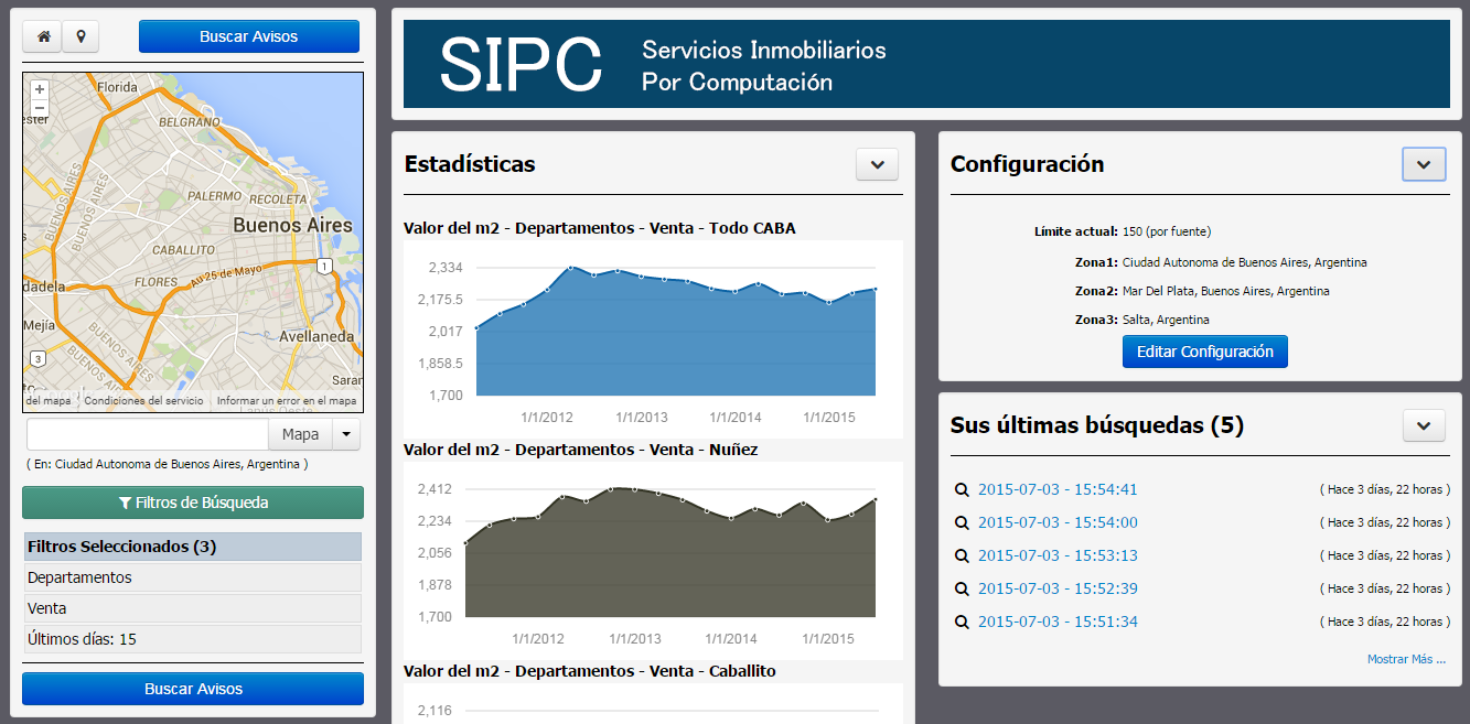 SIPC. Sistema para Inmobiliarias - Inicio